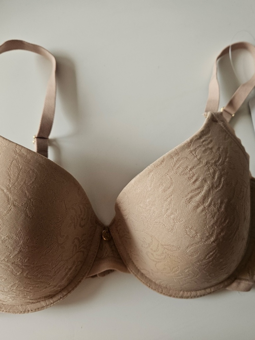 BNWT Natori Lightly Lined Jacquard "Cafe" Beige Bra US 32D